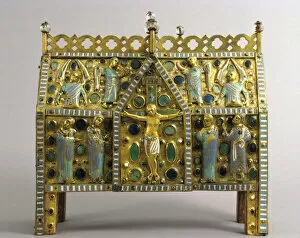 Cabochon Gallery: Chasse with the Life of Christ, French, ca. 1235-45. Creator: Unknown