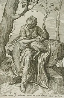 Cornelio Fiammingo Prints: Chastity, 1560. Creator: Cornelis Cort