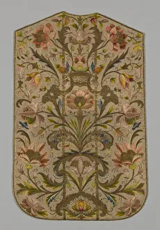 Laid Work And Couching Prints: Chasuble (Back), Italy, 1701 / 25. Creator: Unknown