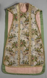 Taffeta Prints: Chasuble, c. 1760-1770. Creator: Unknown