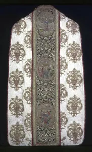 Liturgical Prints: Chasuble with Orphrey Bands, Seo de Urgel, 16th century. Creator: Unknown