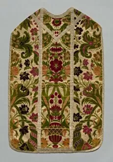 Genoa Collection: Chasuble, Stole, Burse(Corporal Case), and Maniple, c 1600- 1700. Creator: Unknown