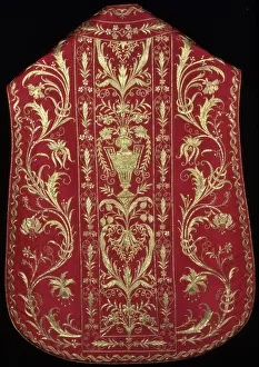 Liturgical Prints: Chasuble, Stole, Maniple, and Burse, Italy, 1775 / 1825. Creator: Unknown