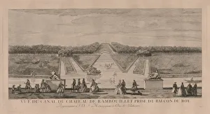 1681 1754 Prints: The Chateau from the Canal at Rambouillet. Creator: Jacques Rigaud (French, 1681-1754)