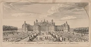 1681 1754 Prints: Chateau Chambord from the Gardens. Creator: Jacques Rigaud (French, 1681-1754)