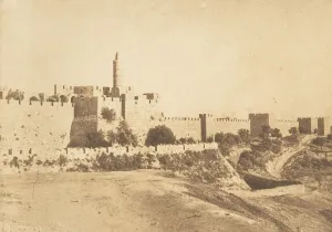 Chateau de David (Daoud Kalessy) et murailles de Jerusalem, August 1850
