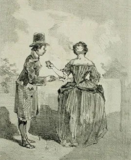 Rops Felicien Prints: Château des fleurs, 1856. Creator: Félicien Rops