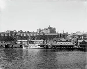 Quebec Quebec Canada Prints: Chateau Frontenac from the River, Quebec, between 1890 and 1901. Creator: Unknown