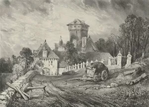 Images Dated 2nd December 2020: Chateau de Pesteil aPolminhac, 1832. Creator: Godefroy Engelmann