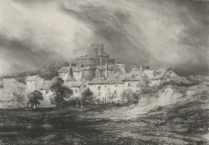 Eugene Louis Gabriel Prints: Chateau de Pont-Gibaud, 1830. Creator: Godefroy Engelmann