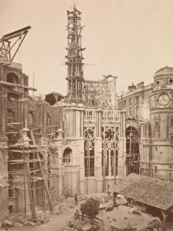 Steeple Collection: Chateau de St.-Germain-en-Laye, Interieur de la cour, Chapelle, 1862-67
