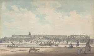 Ornamental Pond Prints: The Chateau de Versailles Seen from the Gardens, 1779