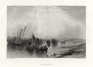 Images Dated 17th February 2006: Chatham, Kent, 1860. Artist: E Finden