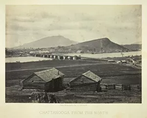 Railway Bridge Gallery: Chattanooga from the North, 1864. Creator: George N. Barnard