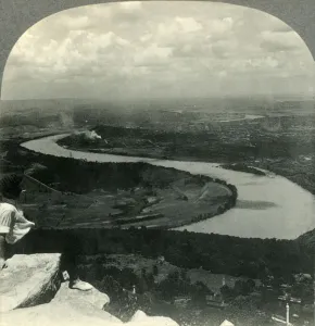 Chattanooga and Tennessee River Valley from Lookout Mountain, Tennessee, c1930s Chattanooga and Tennessee River Valley from Lookout Mountain, Tennessee, c1930s