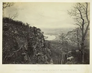 Barnard George Norman Collection: Chattanooga Valley from Lookout Mountain, No. 2, 1864 / 66. Creator: George N. Barnard