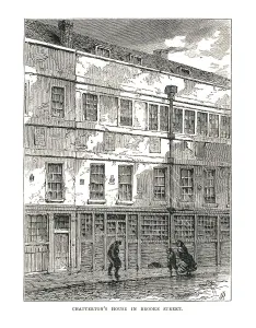 Walter Thornbury Prints: Chattertons House in Brooke Street, 1878