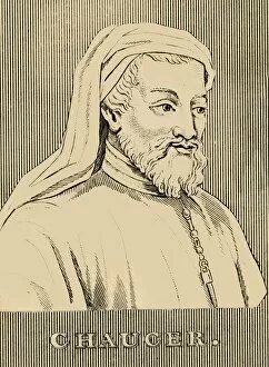 Geoffrey Gallery: Chaucer, (1343-1400), 1830. Creator: Unknown