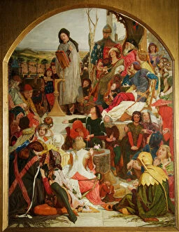 Chaucer at the Court of Edward III, 1847-1852. Artist: Brown, Ford Madox (1821-1893)