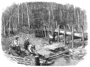 Miners Prints: The Chaudière Gold-Fields, Canada: the diggings on a tributary of the Chaudière