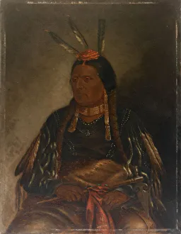 Oil On Paperboard Prints: Che-tan-ce-ta (Yellow Hawk), ca. 1887. Creator: Antonio Zeno Shindler