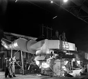 Temperature Prints: Checking the temperature of molten steel, Sheffield, South Yorkshire, 1964. Artist