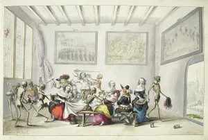 Geesie Ter Burch Prints: Cheerful company interrupted by death, 1660. Creator: Gesina ter Borch