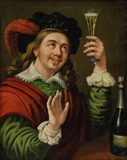 Anticipation Prints: Cheers!, 1841. Creator: Janos Rombauer