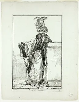 Vien Joseph Marie I Prints: Chef des Huissiers, plate fourteen from Caravanne du Sultan à la Mecque