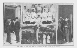 White Star Line Gallery: The Chefs of the Lost Titanic, and Visitors to the White Star Offices, April 20, 1912