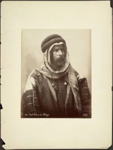 Cheik bedouin du Palmyre, about 1870-1880. Creator: Felix Bonfils