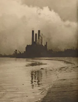Chelsea Prints: Chelsea Chimneys: Power Station on the Site of Old Cremorne Gardens, c1935. Creator: Huson