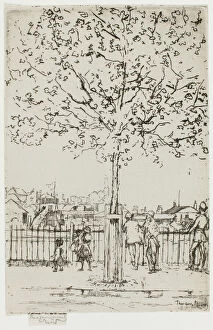 Sidewalk Gallery: Chelsea Embankment, June, 5 p.m. 1889, 1889. Creator: Theodore Roussel