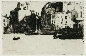 Tenement Prints: Chelsea Palaces (Black and White Version), 1888-89. Creator: Theodore Roussel