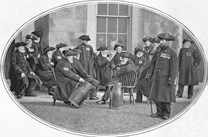 Hospital Collection: Chelsea Pensioners with black jacks, London, c1901 (1901)