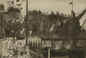 Roussel Theodore Prints: Chelsea Regatta, 1888-89. Creator: Theodore Roussel