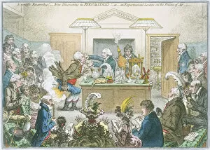 Images Dated 8th August 2006: Chemical lecture, 1802. Artist: James Gillray