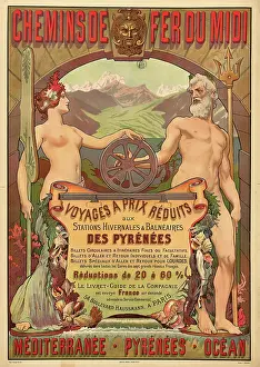 Railroad Prints: Chemins de fer du Midi. Les Pyrenees, c1900. Creator: Kauffmann, Paul Adolphe (1849-1940)