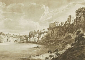 Chepstow Castle in Monmouth Shire, from Twelve Views in Aquatinta from Drawings taken