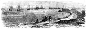 Man Of War Prints: Cherbourg Roads: Mooring-ground for Men-of-War, 1858. Creator: Unknown