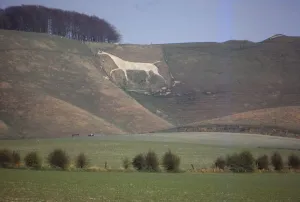 Wiltshire Prints: Cherhill White Horse (18th Century), Wiltshire, England, 20th century. Artist: CM Dixon