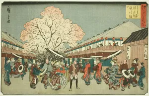 Red Light District Prints: Cherry Blossom Day on the Nakanocho of the Yoshiwara (Yoshiwara Nakanocho Sakura)