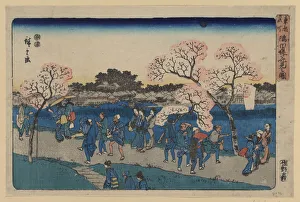 Utagawa 1797 1858 Prints: Cherry blossoms along Sumida River