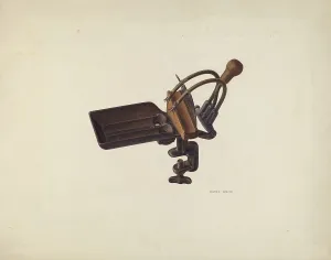 Hand Tool Prints: Cherry Pitter, 1935/1942. Creator: Wayne White
