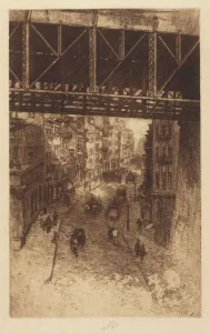 Etching And Aquatint Prints: Cherry Street, N. Y. 1904. Creator: Charles Frederick William Mielatz