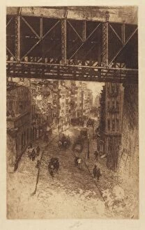 C F William Mielatz Gallery: Cherry Street, N.Y. 1904. Creator: Charles Frederick William Mielatz