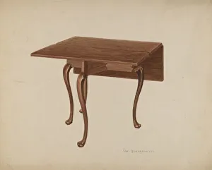 Cherrywood Prints: Cherry Table, c. 1936. Creator: Carl Buergerniss