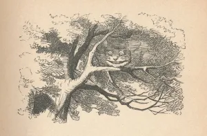 Nonsense Prints: The Cheshire Cat begins to fade away
