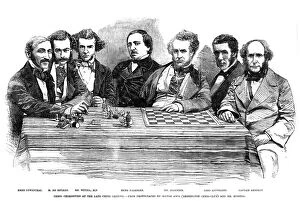 Pastime Collection: Chess celebrities at the late chess meeting, 1855
