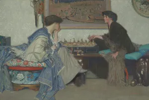 Board Game Prints: The Chess Game, c1910s. Creator: Emile Vloors